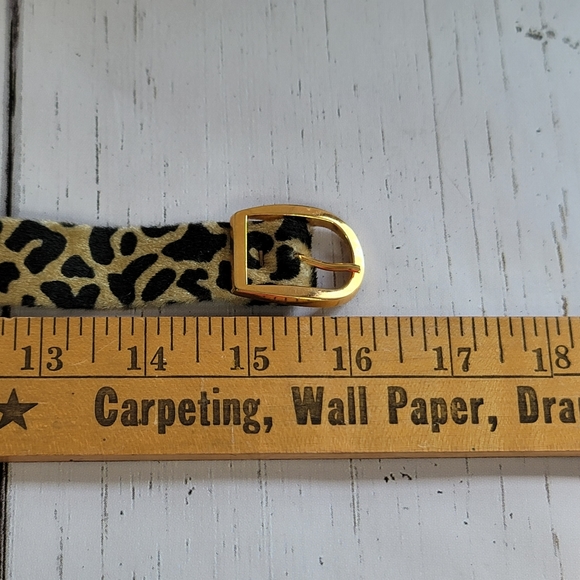 Leopard Print Vintage 80's 90's Velvety Choker Women's One Size 16" - Picture 4 of 7